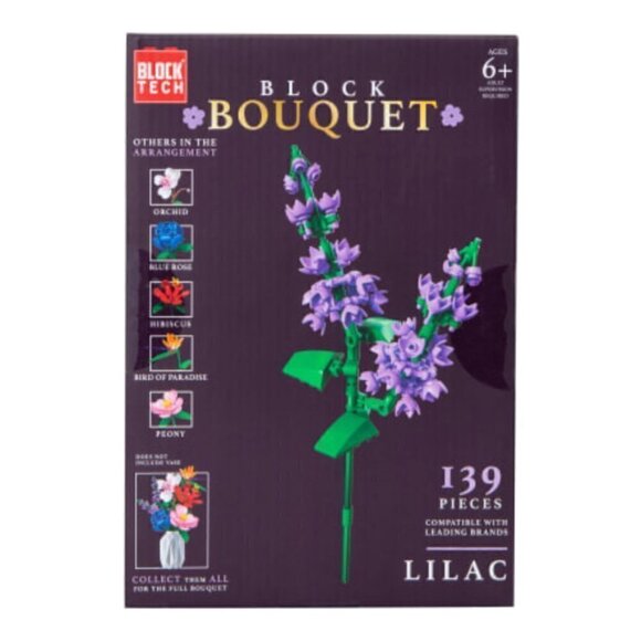 Block Tech Flower Lilac NWT Purple Botanical Faux Plant Puzzle Mother’s Day - Picture 6 of 7